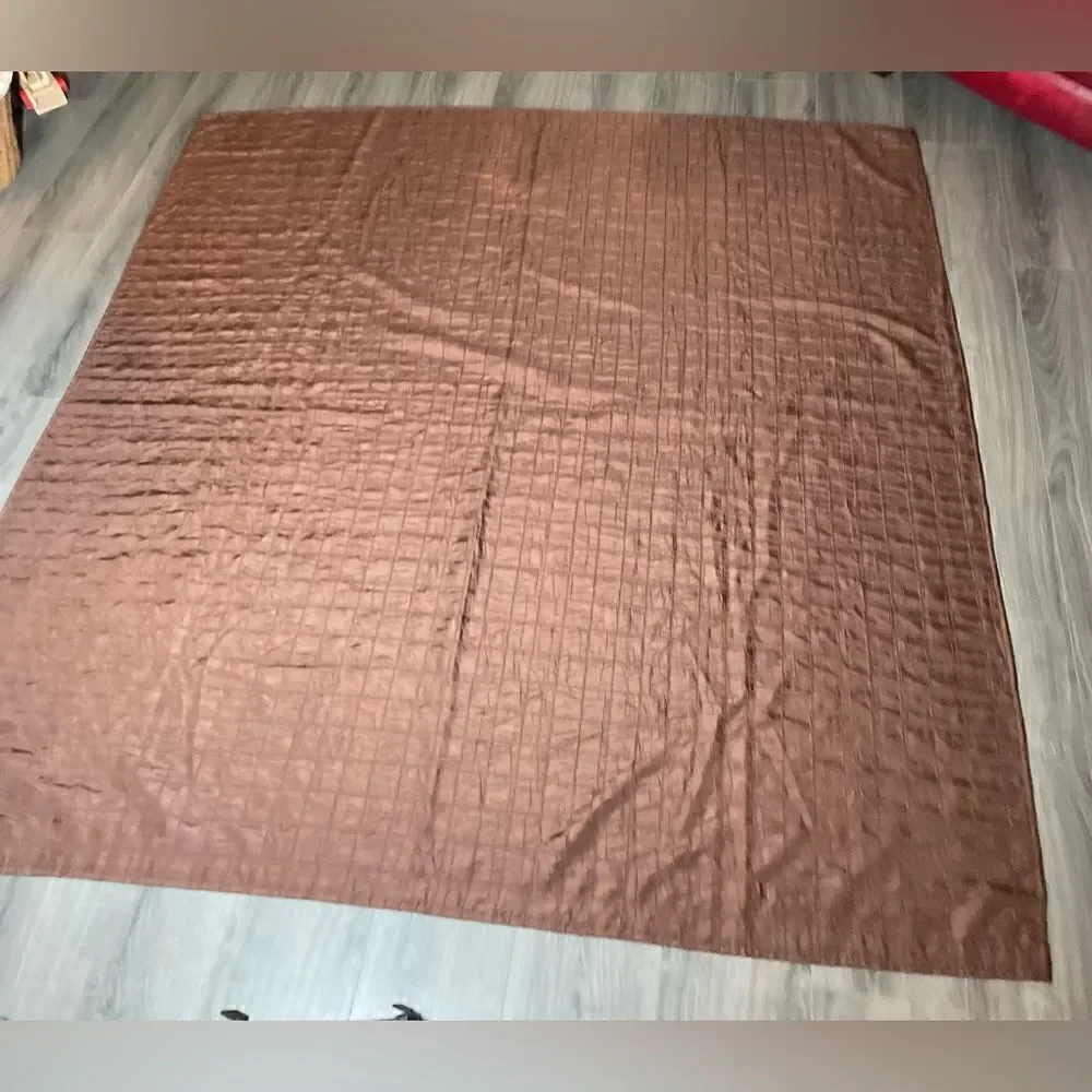 🔥❤️🔥 72” Fabric Shower Curtain Expresso Brown Textured Embroidery Geomet…